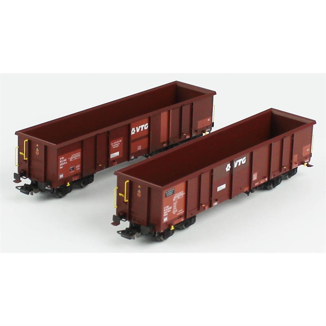 Piko (Expert) 58279 1/87 Ölçek, 2 Adet Eaos Gondol Tipi CH, VTG 6.Dönem, Model Tren Yük Vagonu