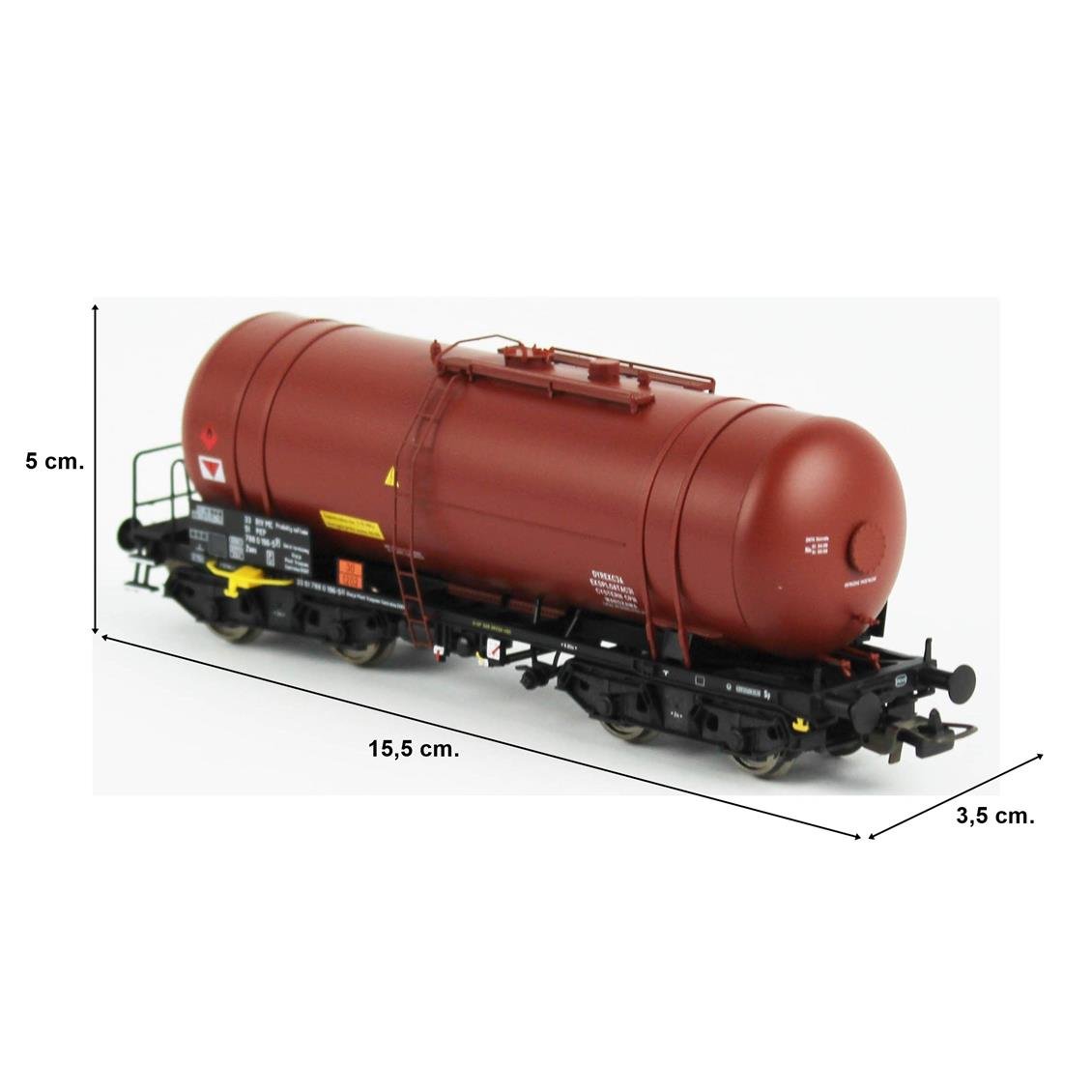 Piko (Expert) 58457 1/87 Ölçek, 406Ra Zaes DEC Tanklı, PKP 5.Dönem, Model Tren Yük Vagonu