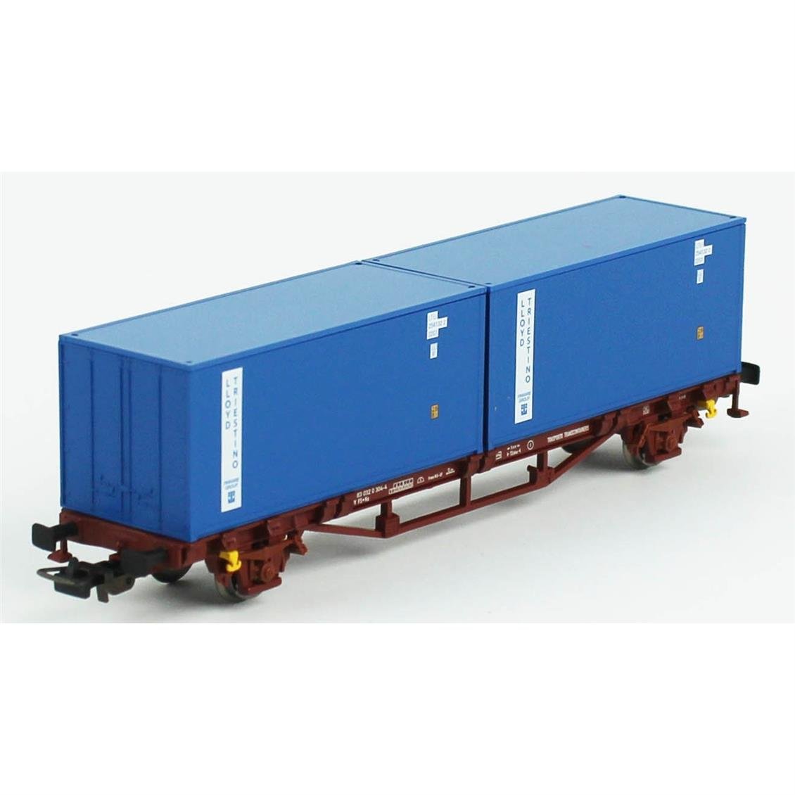 Piko (Hobby) 58755 1/87 Ölçek, 2x20 lik Konteynerli, FS 4.Dönem, Model Tren Yük Vagonu