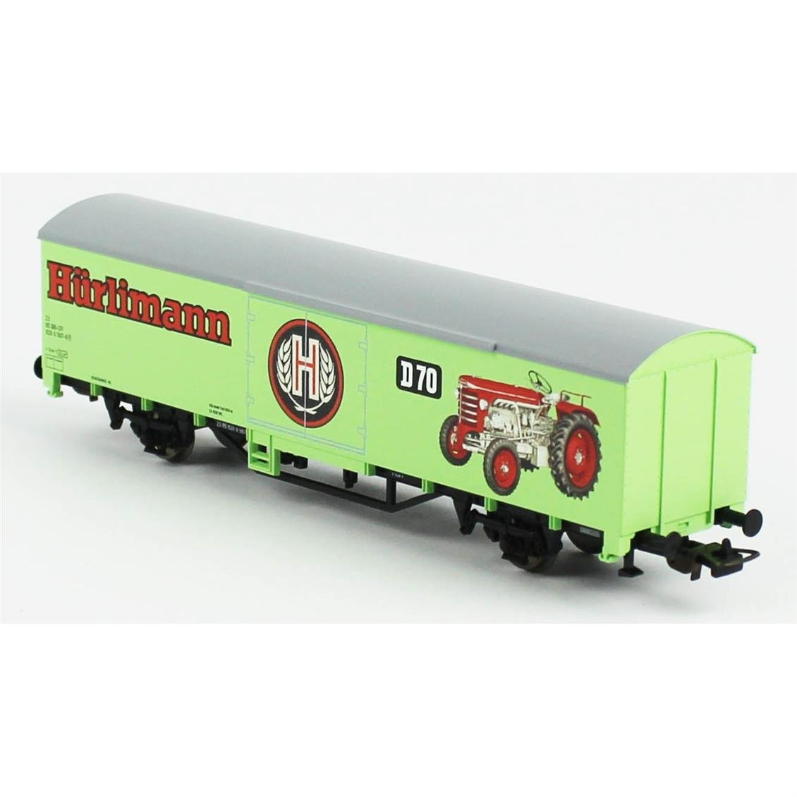 Piko (Hobby) 58799 1/87 Ölçek, Hürlimann Traktoren, Kapalı Kasa, SBB 6.Dönem, Model Tren Yük Vagonu