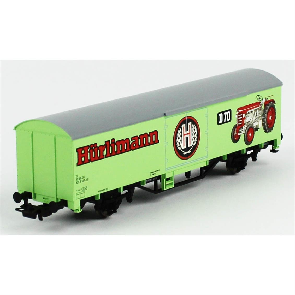 Piko (Hobby) 58799 1/87 Ölçek, Hürlimann Traktoren, Kapalı Kasa, SBB 6.Dönem, Model Tren Yük Vagonu