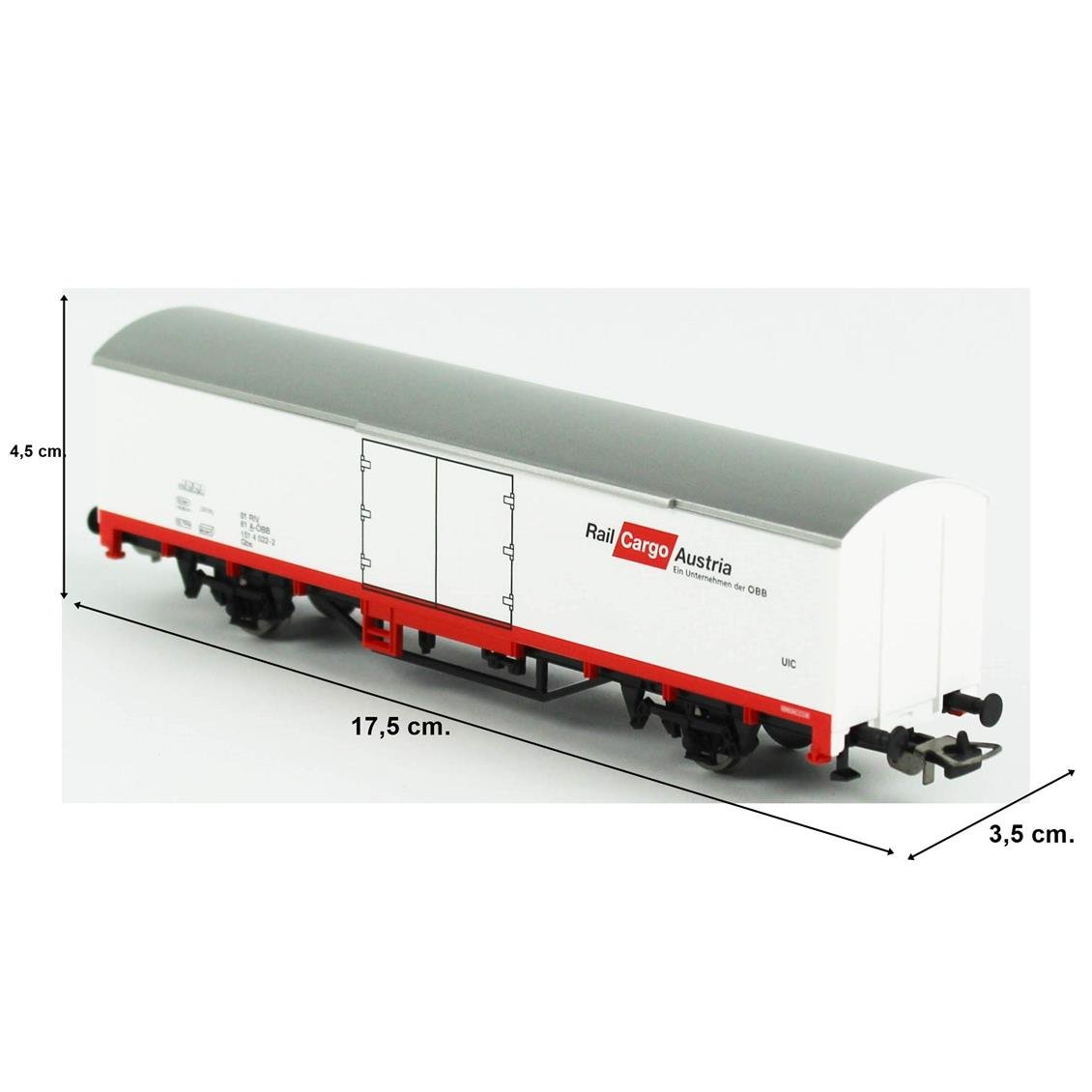 Piko PK98549B 1/87 Ölçek,  Kapalı Kasalı, Rail Cargo Austria,Model Tren Yük Vagonu