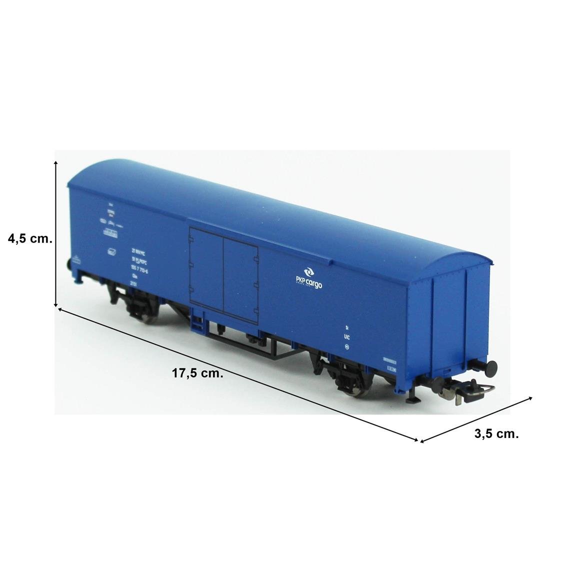 Piko PK98549C 1/87 Ölçek, Kapalı Kasalı, PKP Cargo, Model Tren Yük Vagonu
