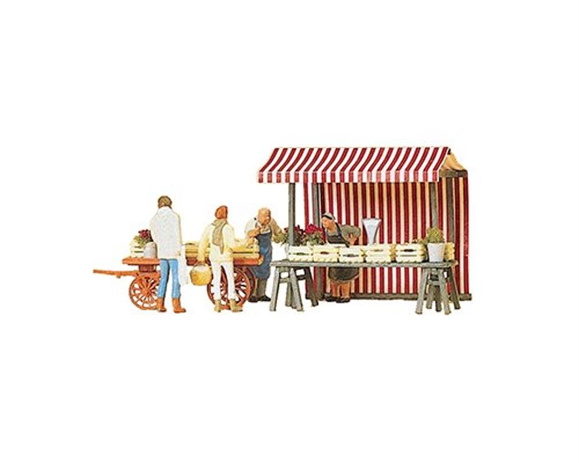Preiser 10053 1/87 Ölçek meyve-sebze tezgahı Figürleri