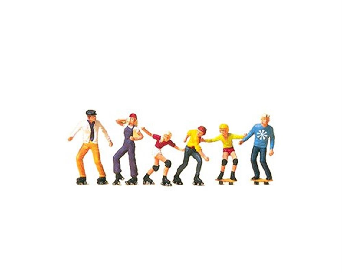 Preiser 10074 1/87 Ölçek patenciler ve kaykaycılar Figürleri