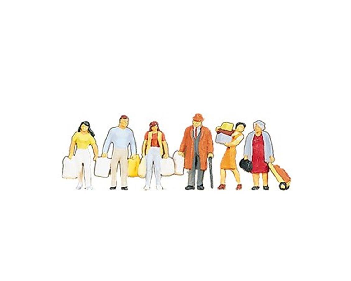 Preiser 10121 1/87 Ölçek alış-veriş yapan insanlar Figürleri
