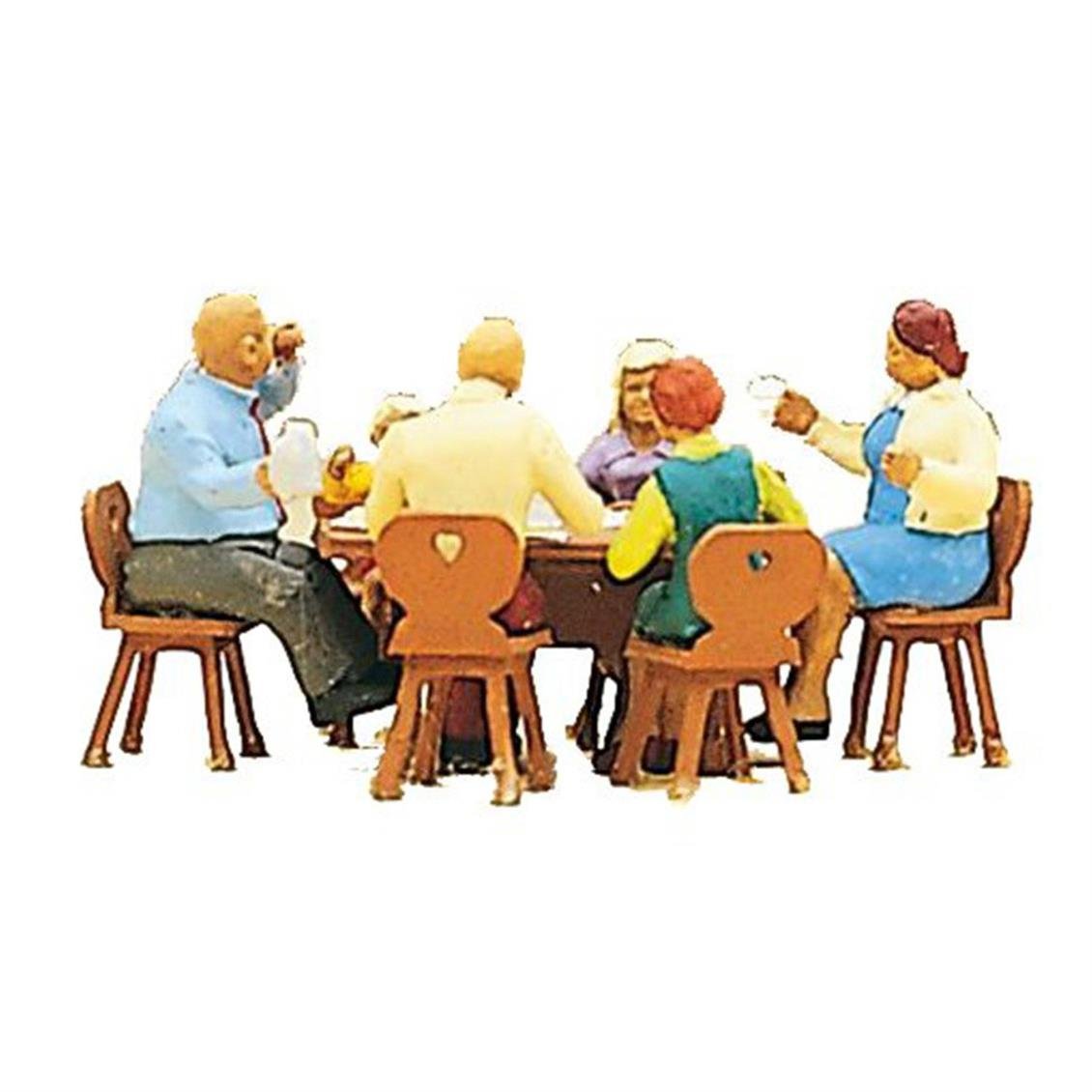 Preiser 10282 1/87 Ölçek aile yemeği Figürleri