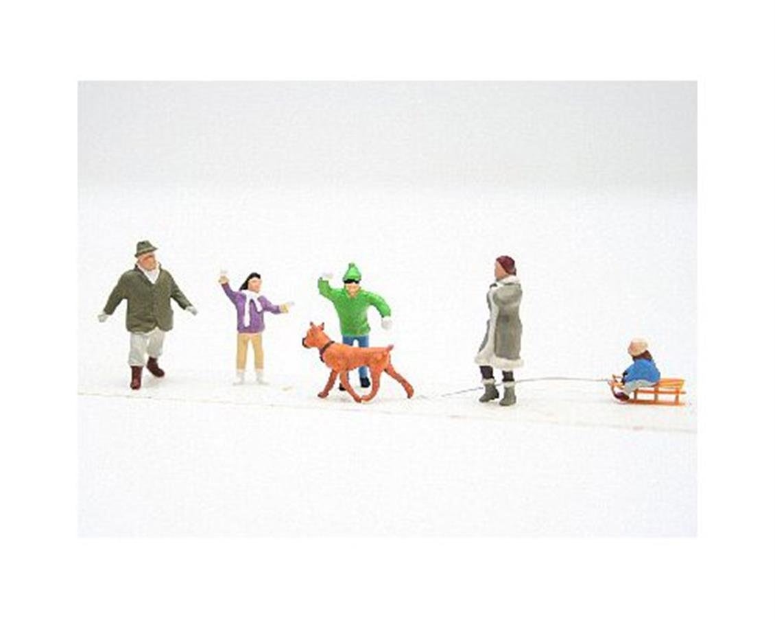 Preiser 10310 1/87 Ölçek familie krause im schnee Figürleri
