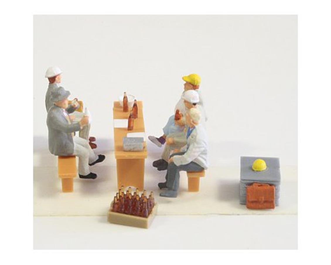 Preiser 10338 1/87 Ölçek yemek yiyen inşaat işçileri Figürleri