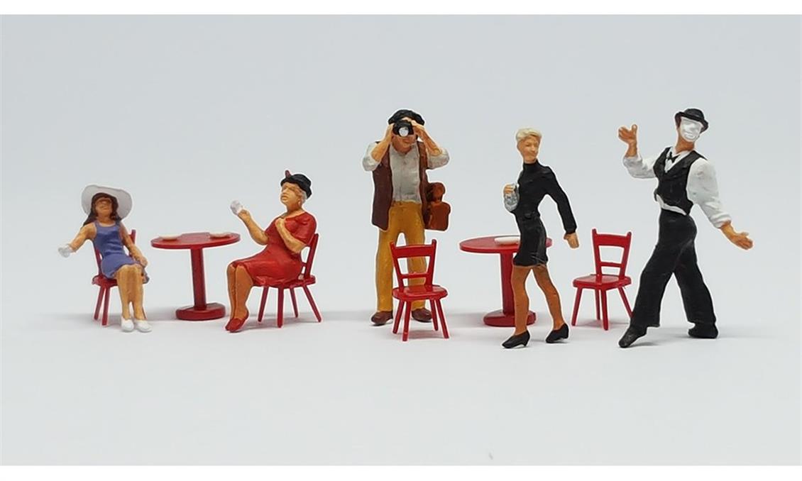 Preiser 10348 1/87 Ölçek pantomimci ve izleyiciler Figürleri