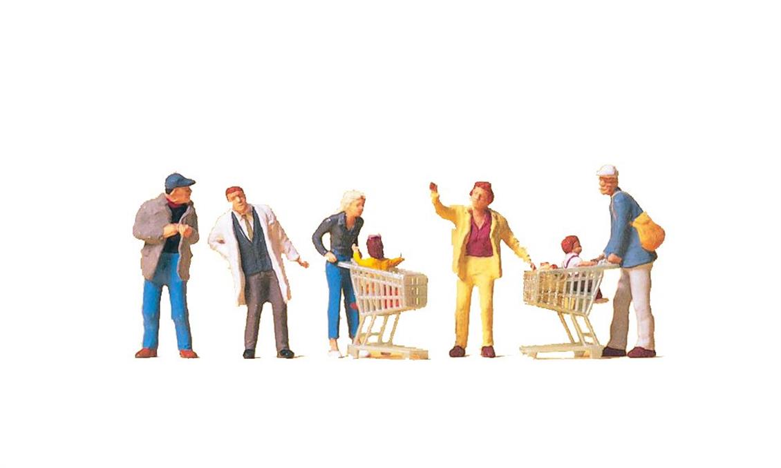 Preiser 10492 1/87 Ölçek alış-veriş yapan insan figürleri Figürleri