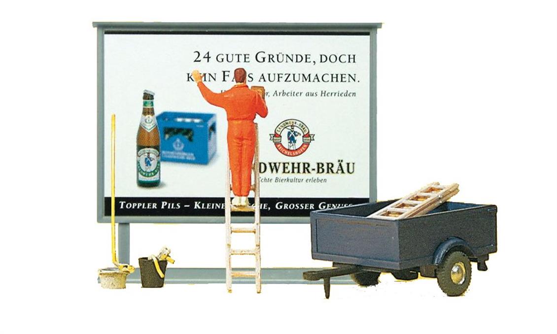 Preiser 10526 1/87 Ölçek bıll-board a afiş asan adam Figürleri