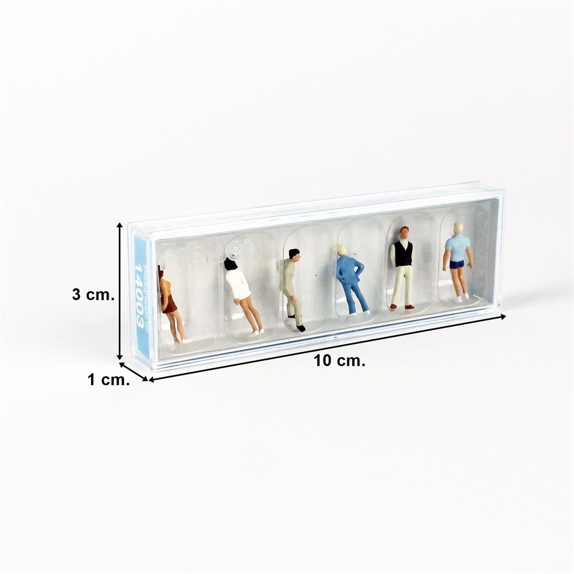 Preiser 14003 1/87 Ölçek, Kızlar ve Erkekler, Boyanmış Plastik Figürleri, 6 Adet