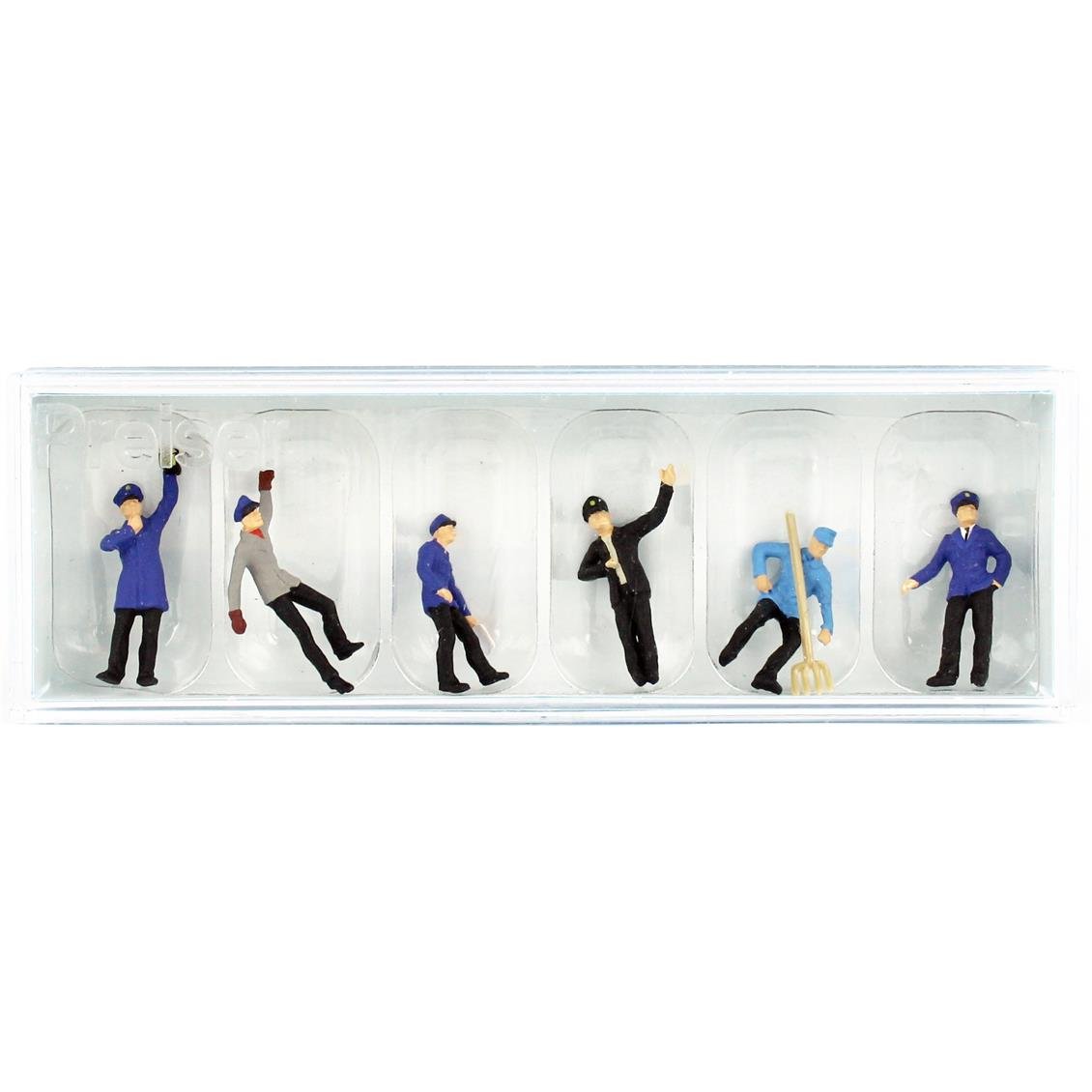 Preiser 14007 1/87 Ölçek, BW ve Manevra Görevlileri, Boyanmış Plastik Figürleri, 6 Adet