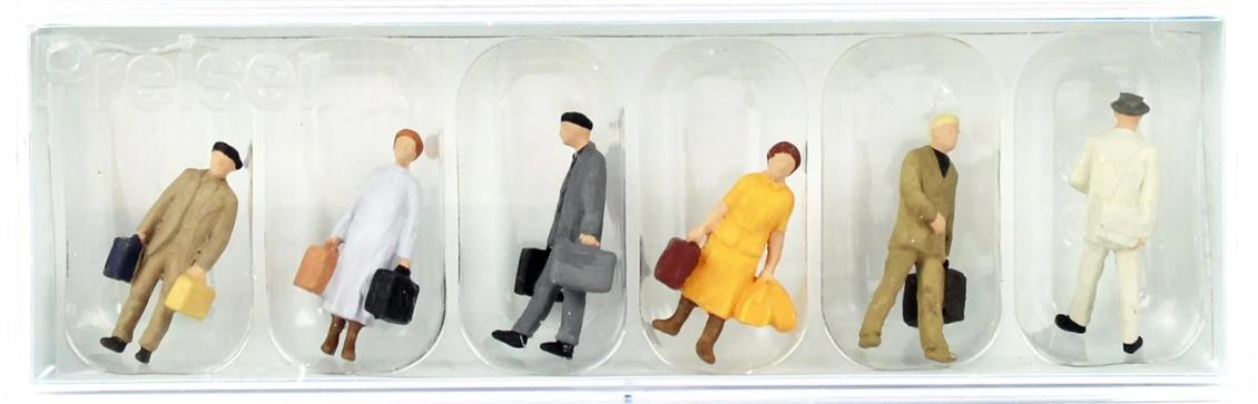 Preiser 14019 1/87 Ölçek Bavullu Yolcu Figürleri