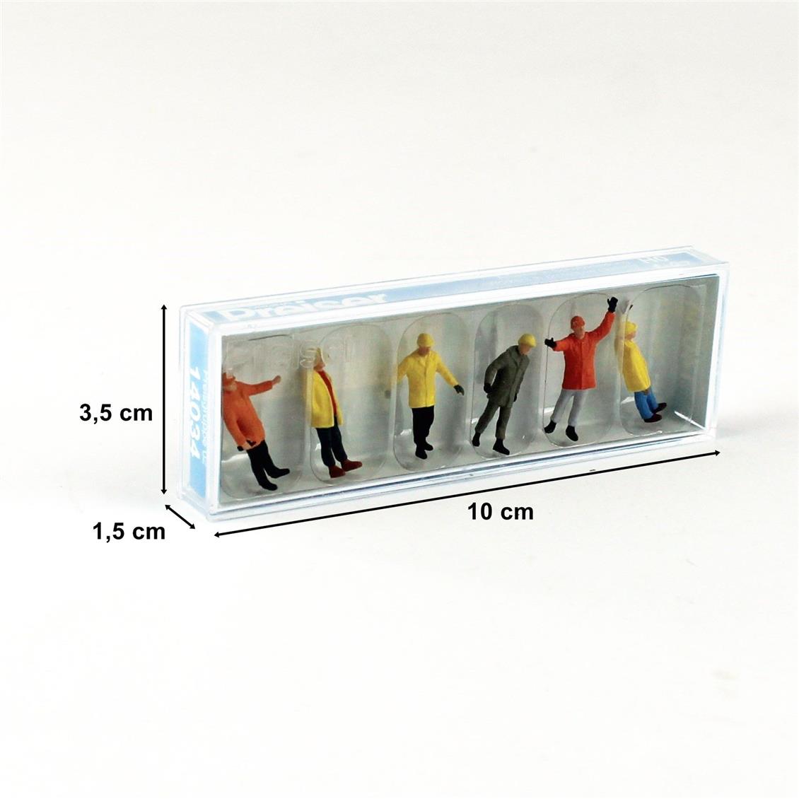 Preiser 14034 1/87 Ölçek Koruyucu Giysili İşçi Figürleri