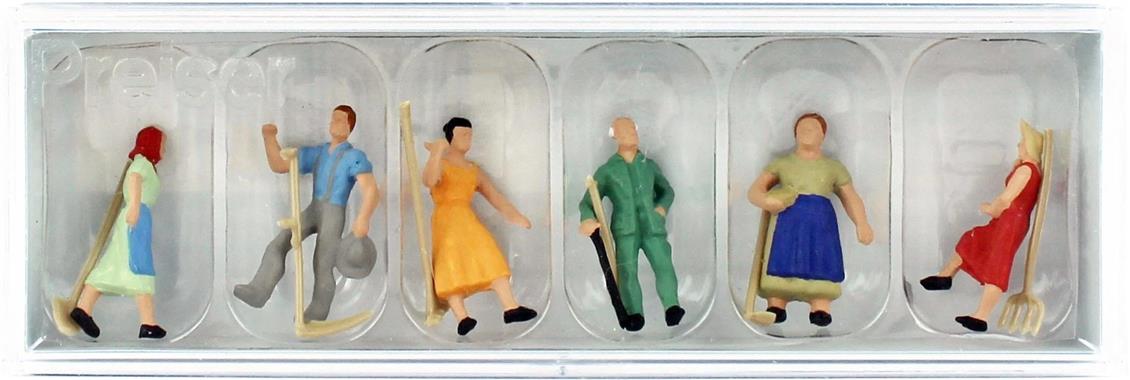Preiser 14040 1/87 Ölçek Çapalı ve Dirgenli Çiftçi Figürleri