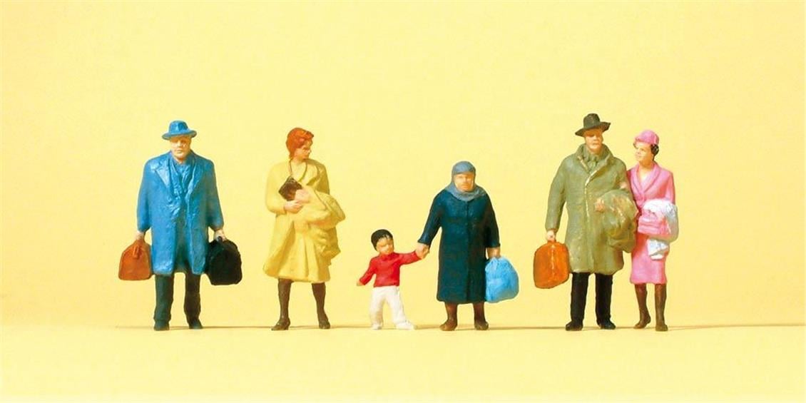 Preiser 14043 1/87 Ölçek Valizli Yolcu Figürleri