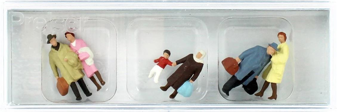 Preiser 14043 1/87 Ölçek Valizli Yolcu Figürleri