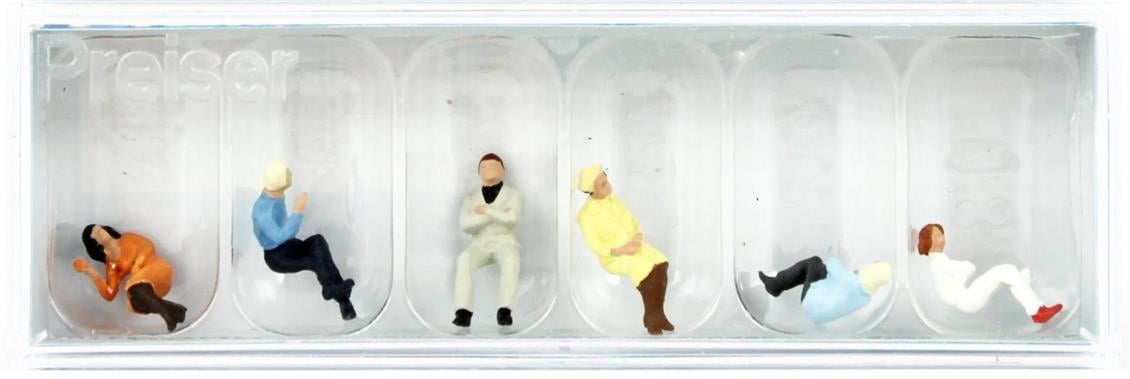 Preiser 14073 1/87 Ölçek Oturan Yolcu Figürleri