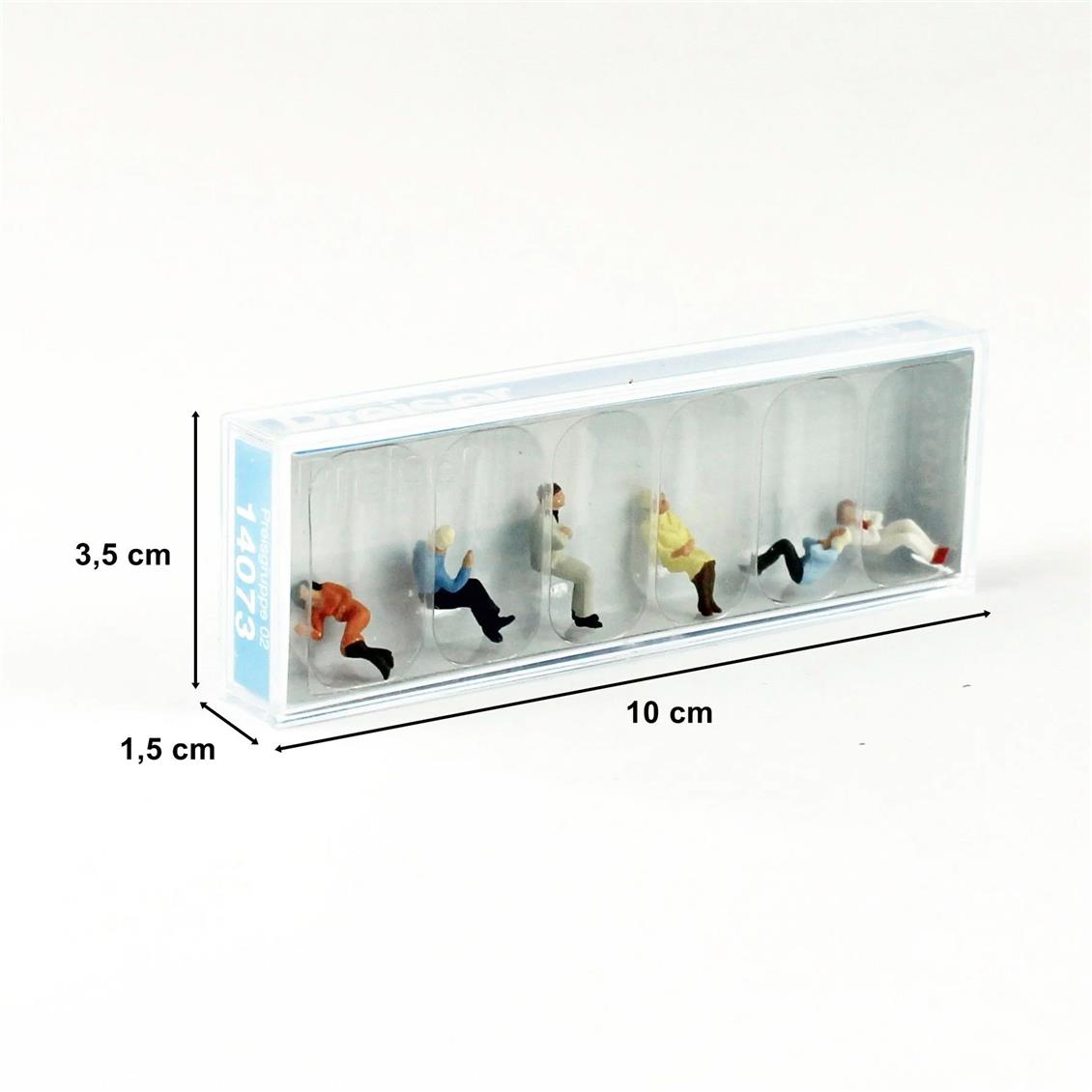 Preiser 14073 1/87 Ölçek Oturan Yolcu Figürleri