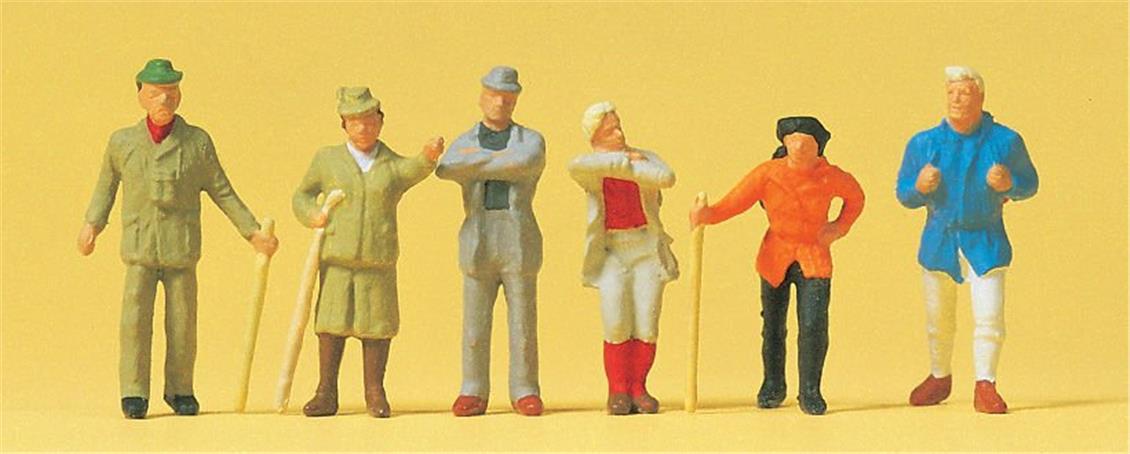Preiser 14077 1/87 Ölçek Bastonlu İnsan Figürleri