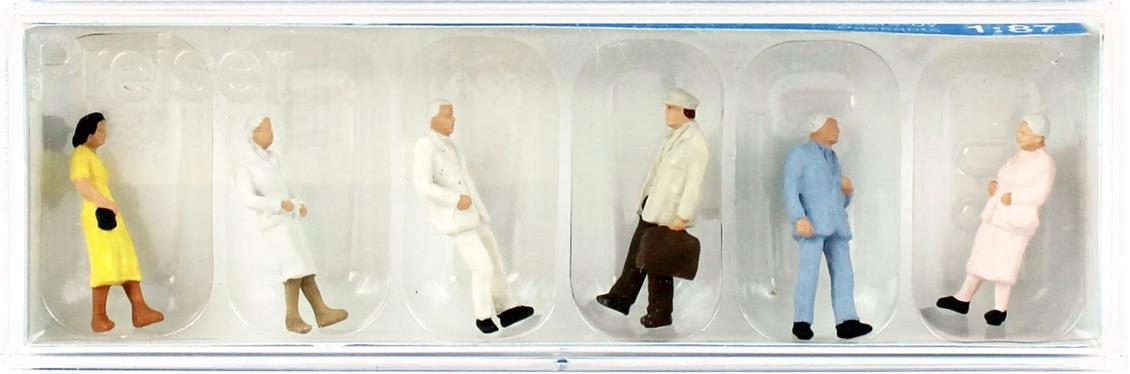 Preiser 14116 1/87 Ölçek Bekleyen Yolcu Figürleri