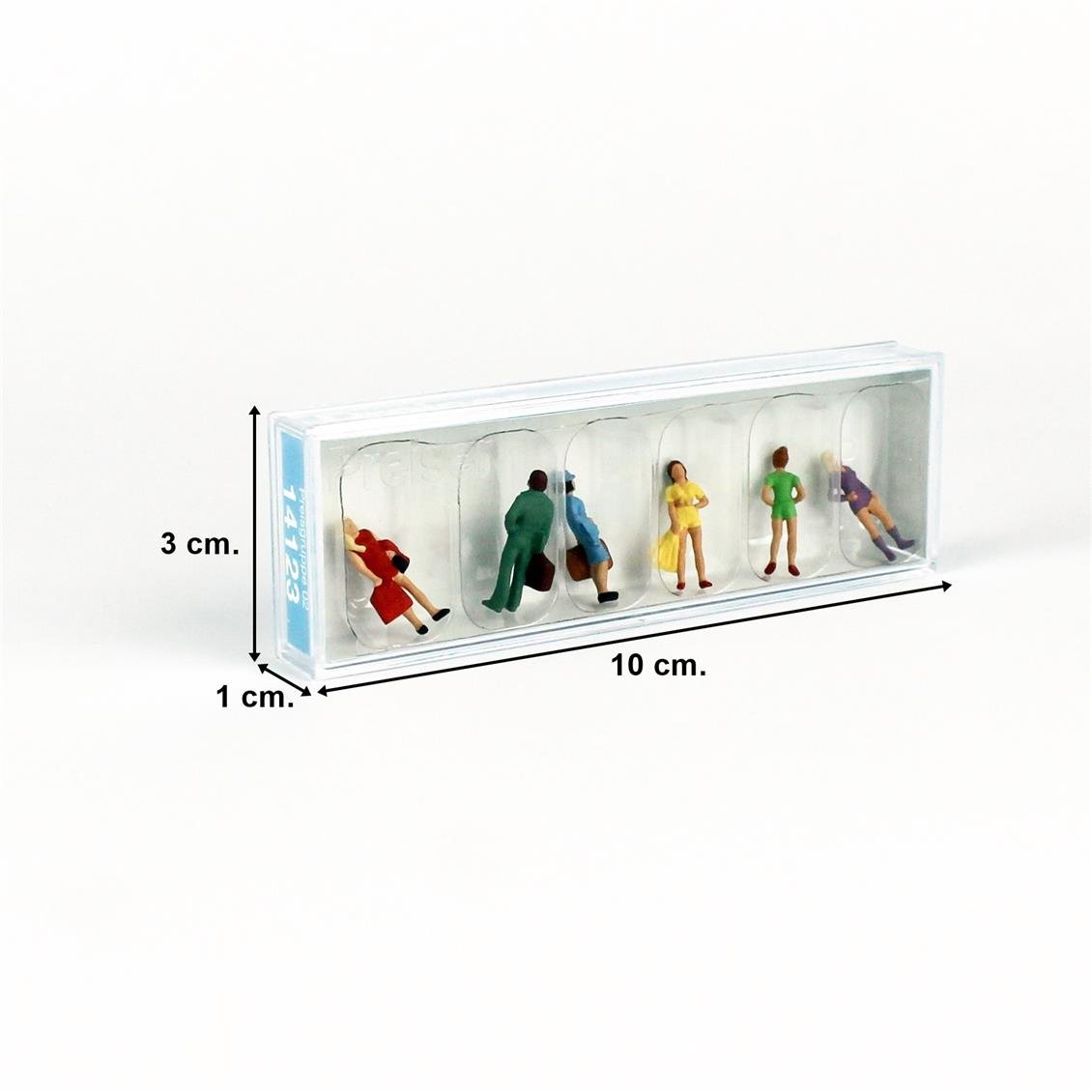 Preiser 14123 1/87 Ölçek, Genç Turistler, Boyanmış Plastik Figürleri, 5 Adet