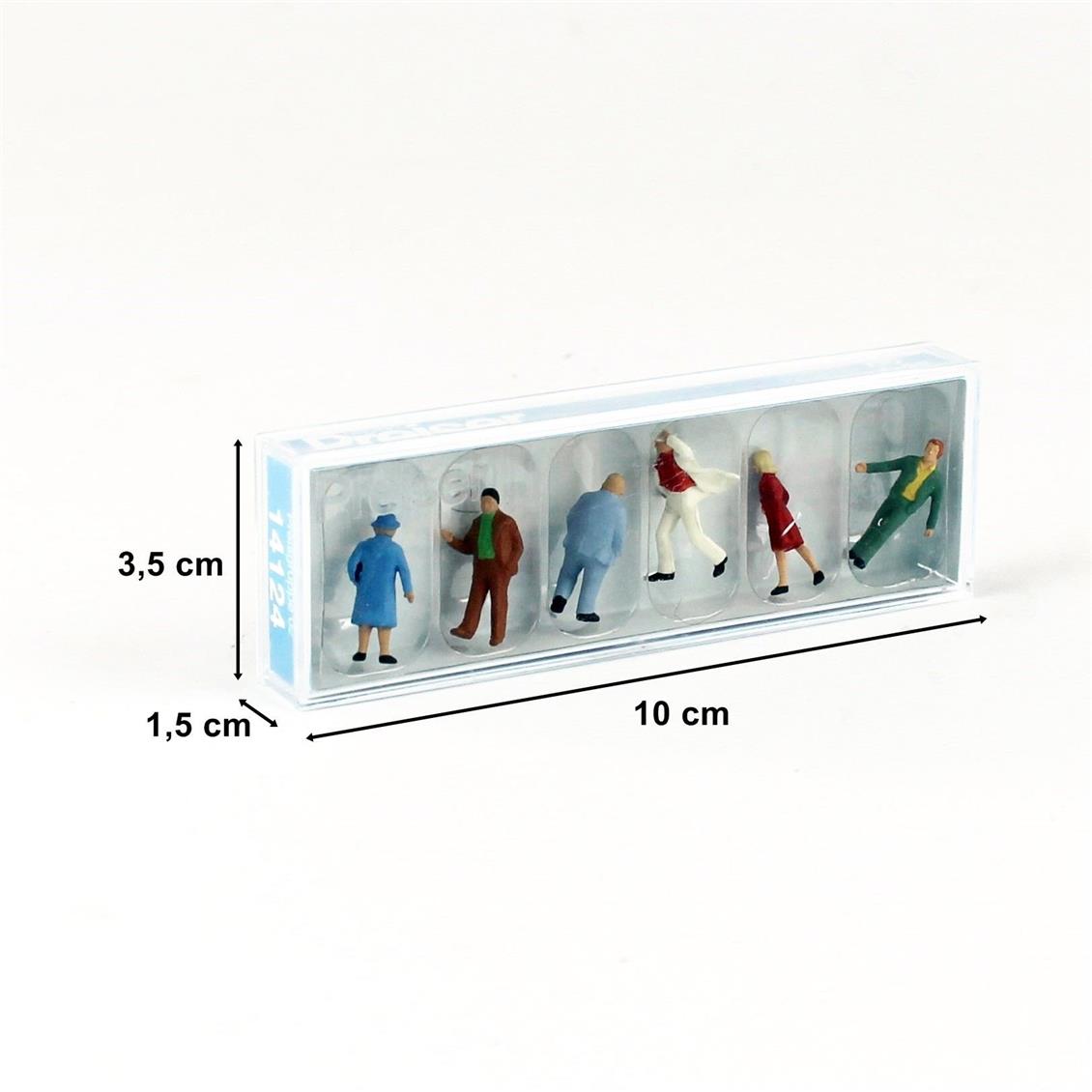 Preiser 14124 1/87 Ölçek Yürüyen Yolcu Figürleri