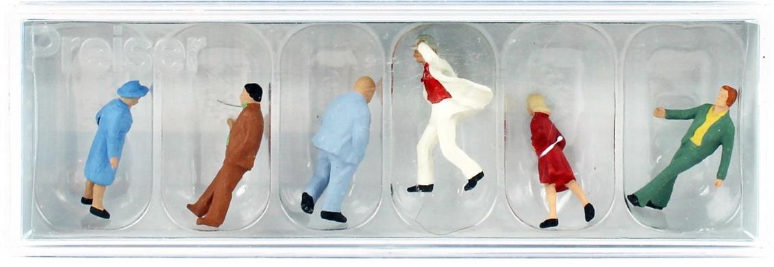 Preiser 14124 1/87 Ölçek Yürüyen Yolcu Figürleri