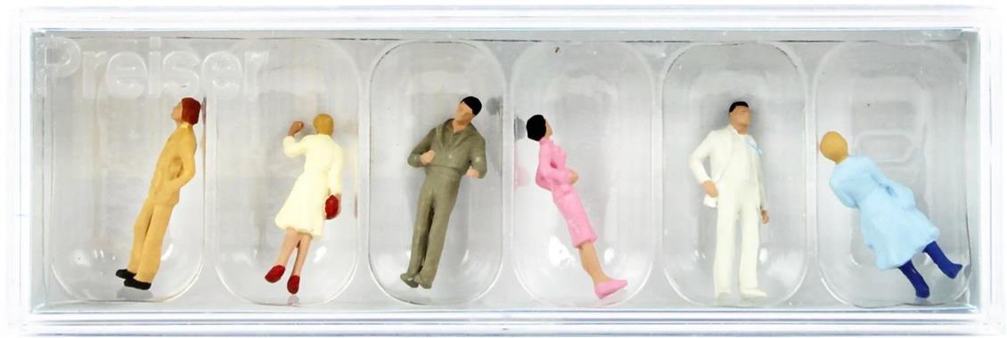 Preiser 14137 1/87 Ölçek Bekleyen Yolcu Figürleri