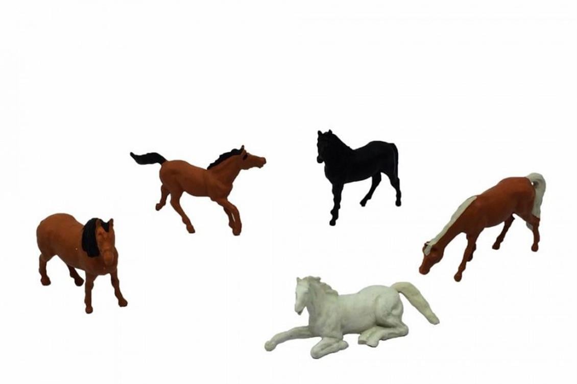 Preiser 14150 1/87 Ölçek at figürleri - 5 adet Figürleri