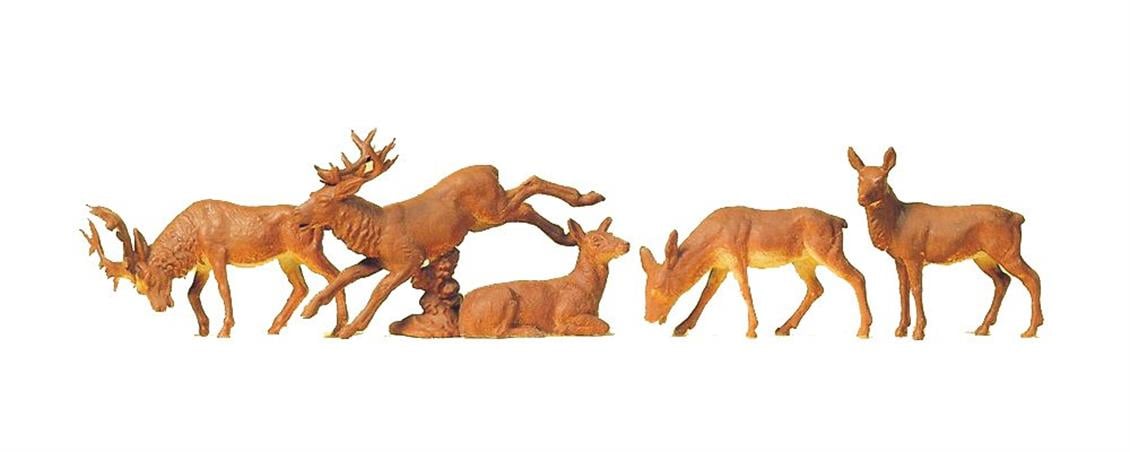 Preiser 14179 1/87 Ölçek geyik figürleri - 5 adet Figürleri