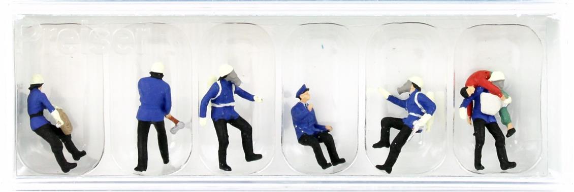 Preiser 14206 1/87 Ölçek Teçhizatlı İtfaiyeci Figürleri