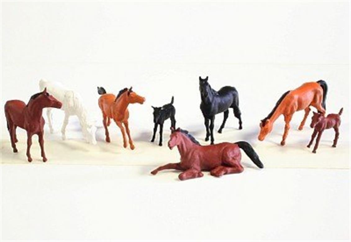 Preiser 14407 1/87 Ölçek at figürleri- 26 adet Figürleri