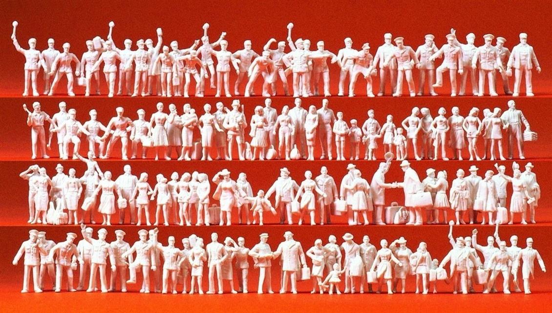 Preiser 16326 1/87 Ölçek çeşitli mesleklerden insanlar - boyasız Figürleri