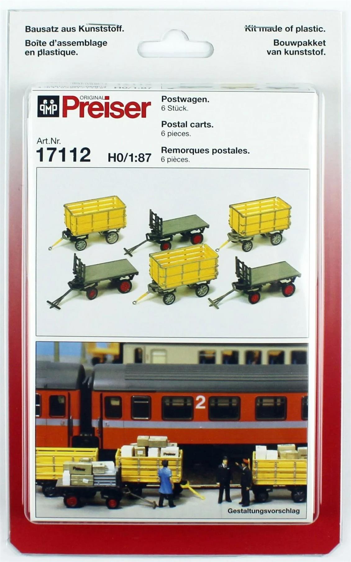 Preiser 17112 1/87 Ölçek Eşya Taşıma Arabaları Figürleri