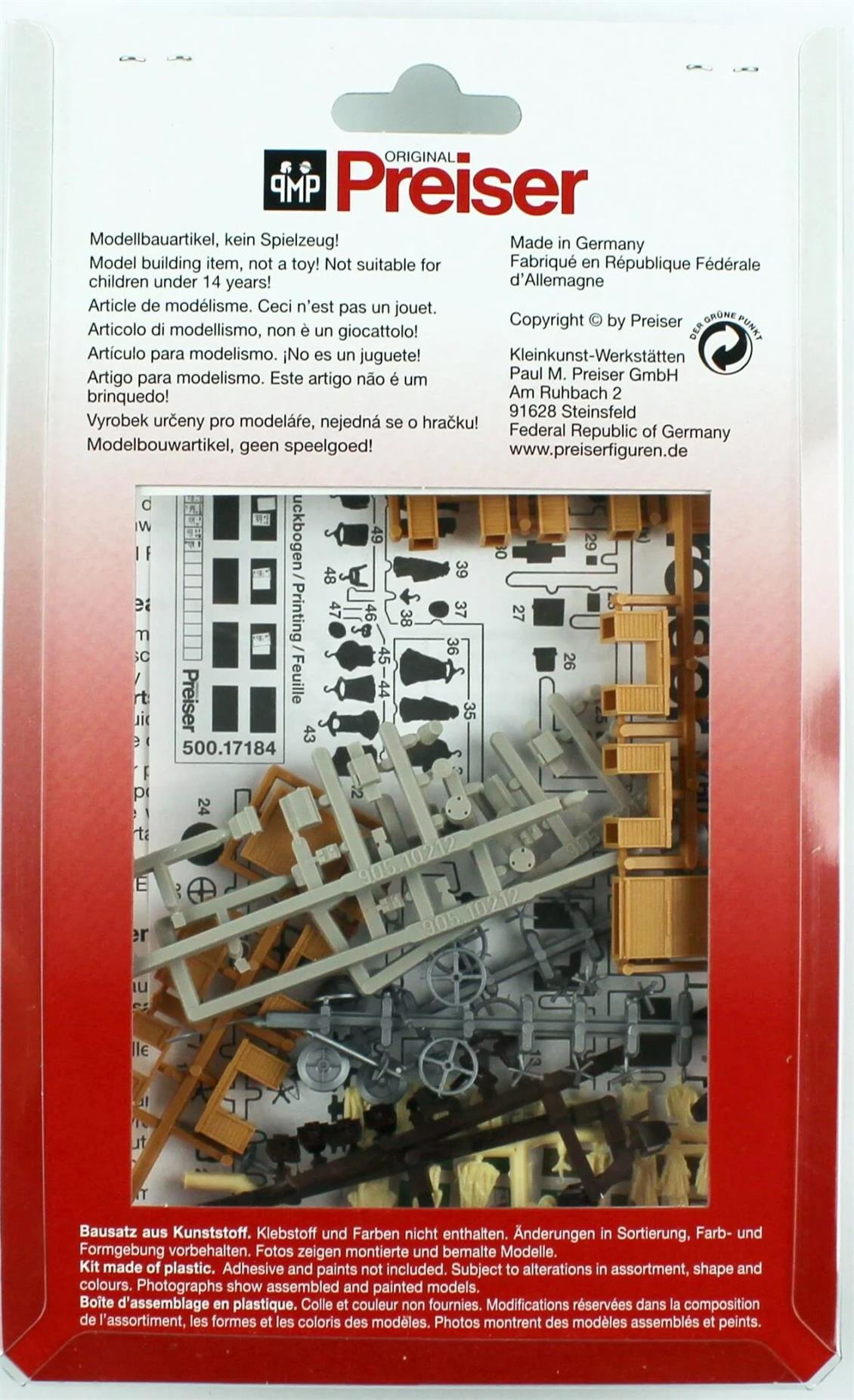 Preiser 17184 1/87 Ölçek Ofis Masaları ve Aksesuarları Figürleri