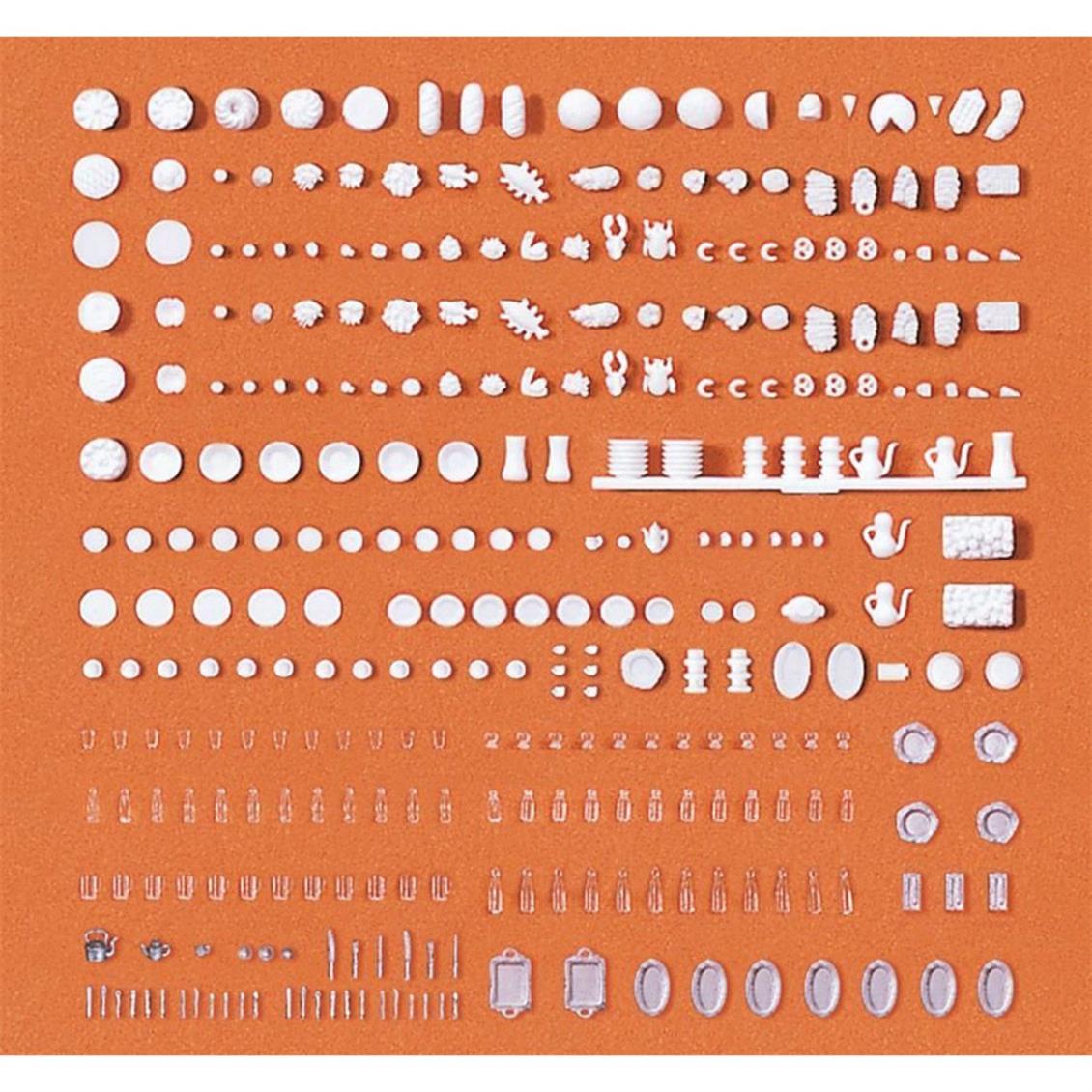 Preiser 17220 1/87 Ölçek tabaklar ve yemek takımları Figürleri