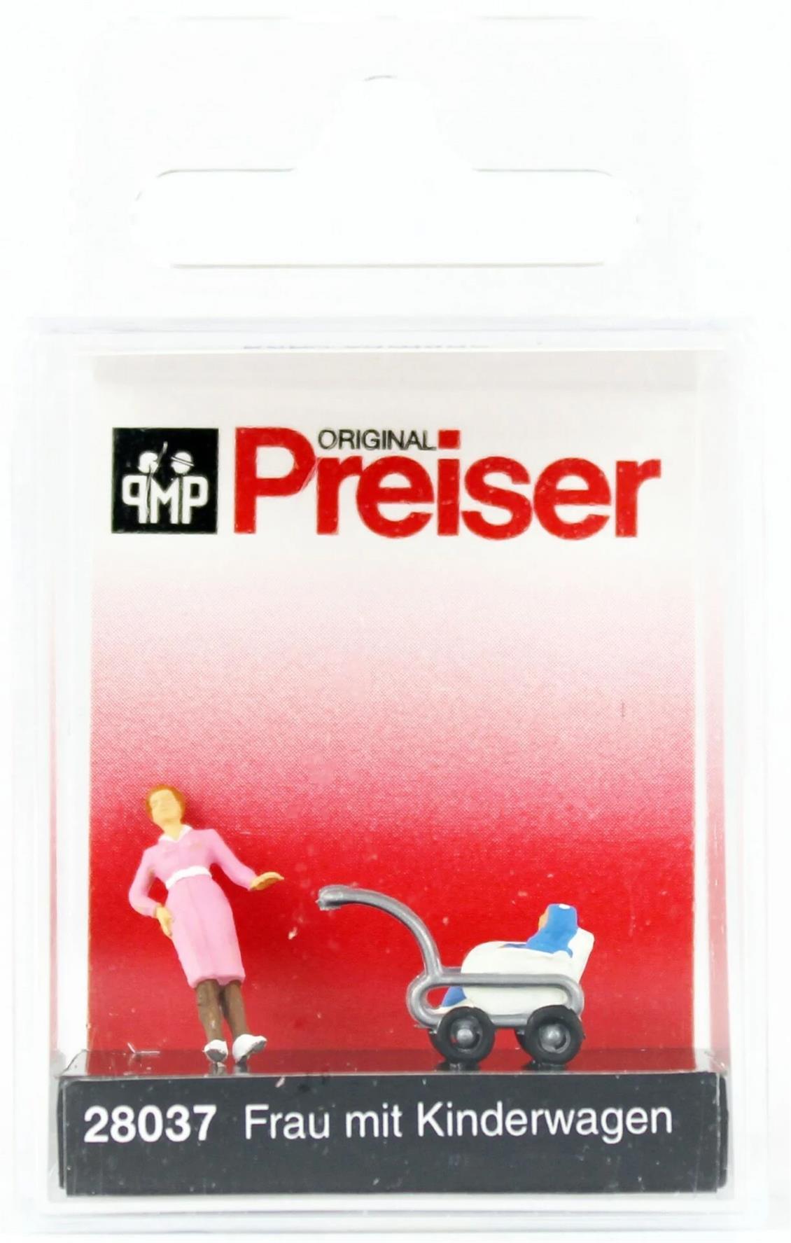 Preiser 28037 1/87 Ölçek Bebek Arabalı Hanım Figürü