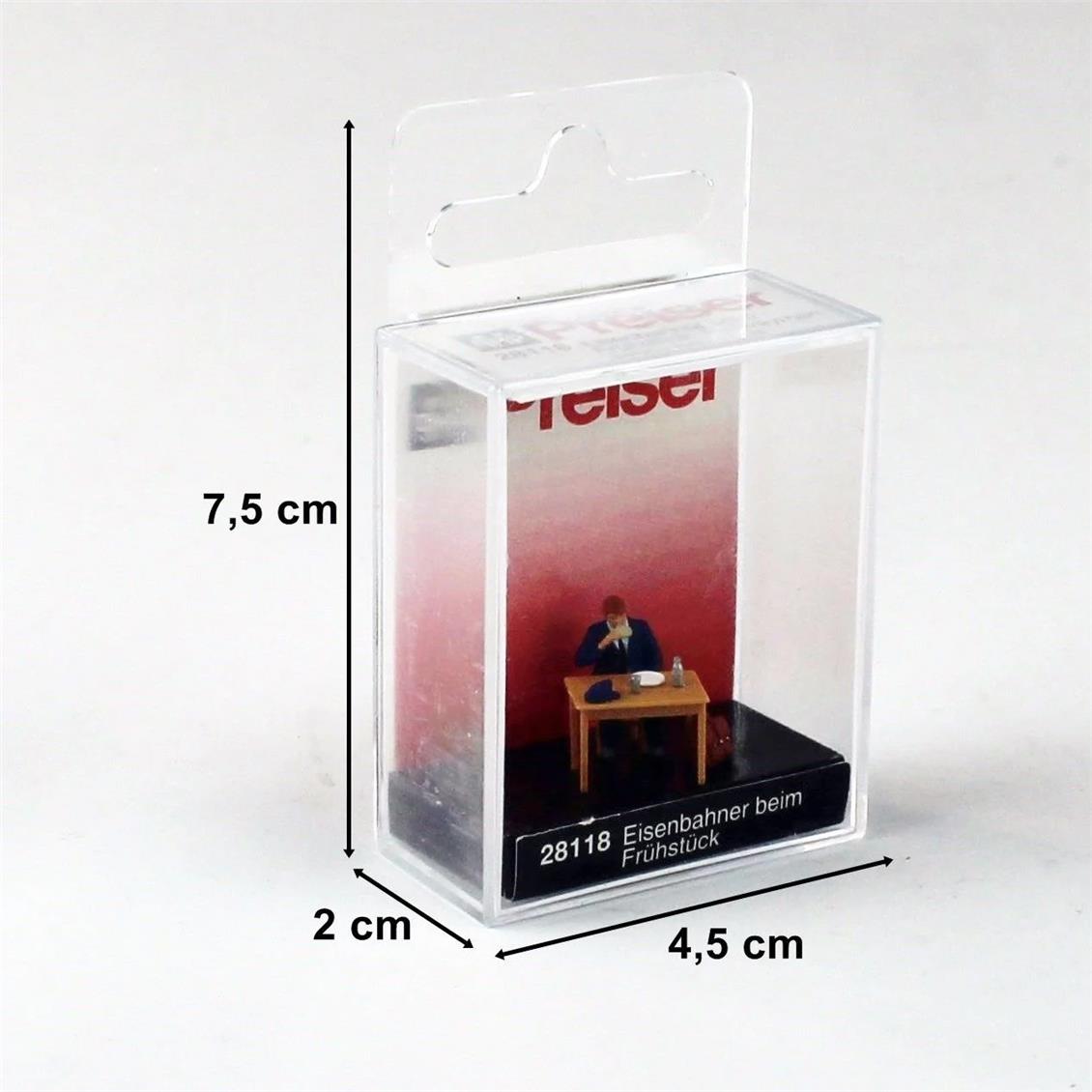 Preiser 28118 1/87 Ölçek Yemek Yiyen Demiryolcu Figürü