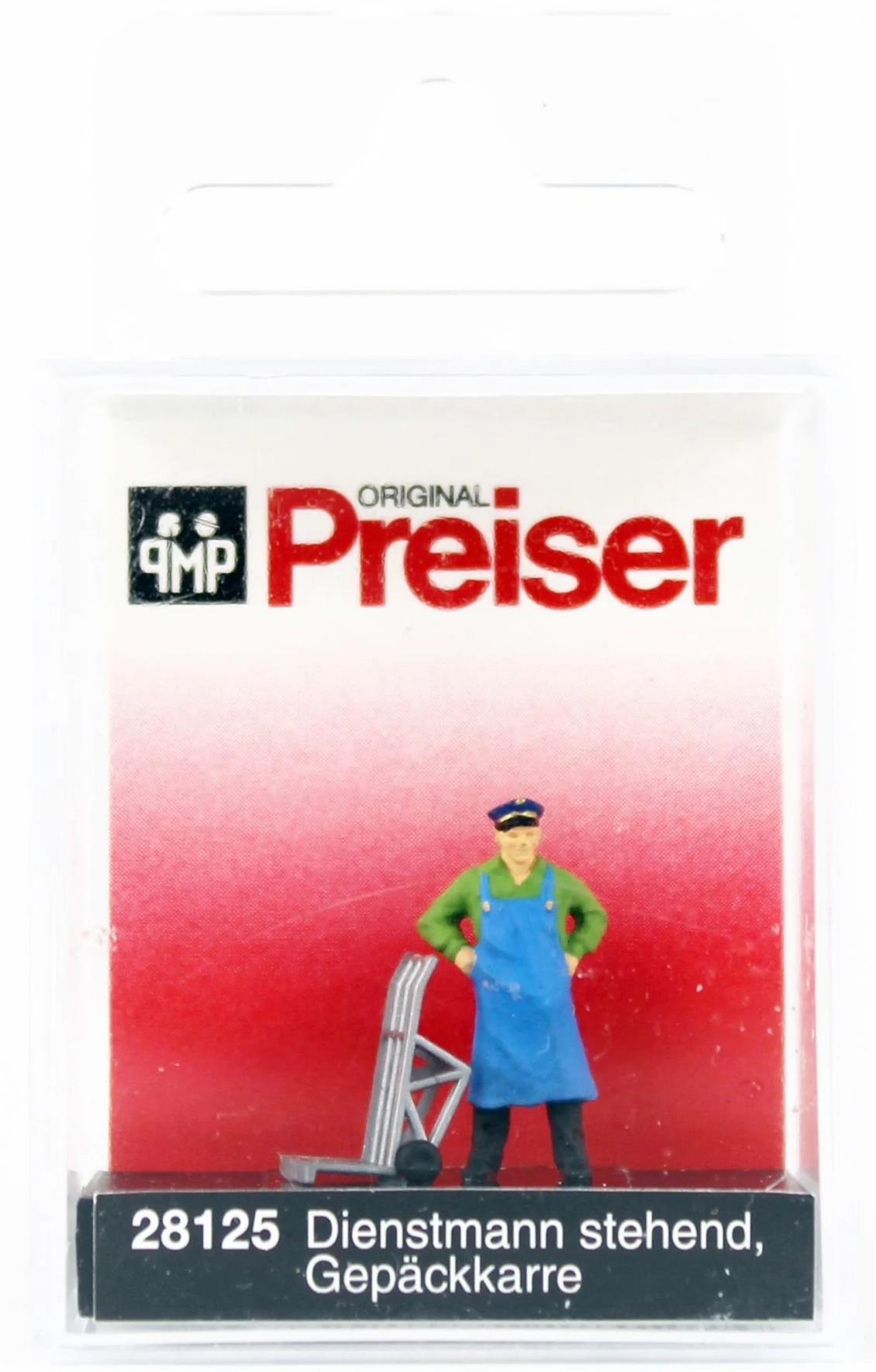 Preiser 28125 1/87 Ölçek Hammal ve El Arabası Figürü