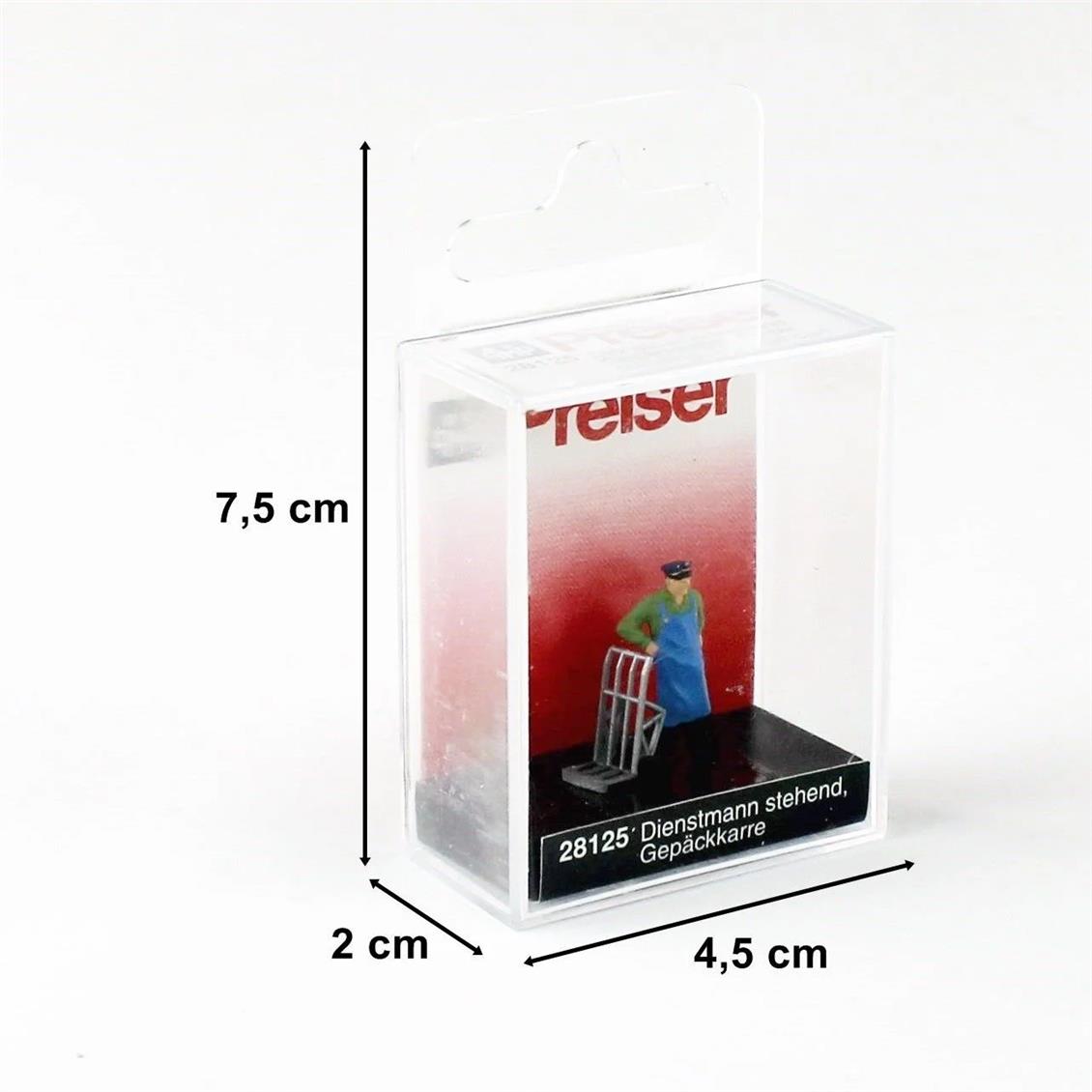 Preiser 28125 1/87 Ölçek Hammal ve El Arabası Figürü