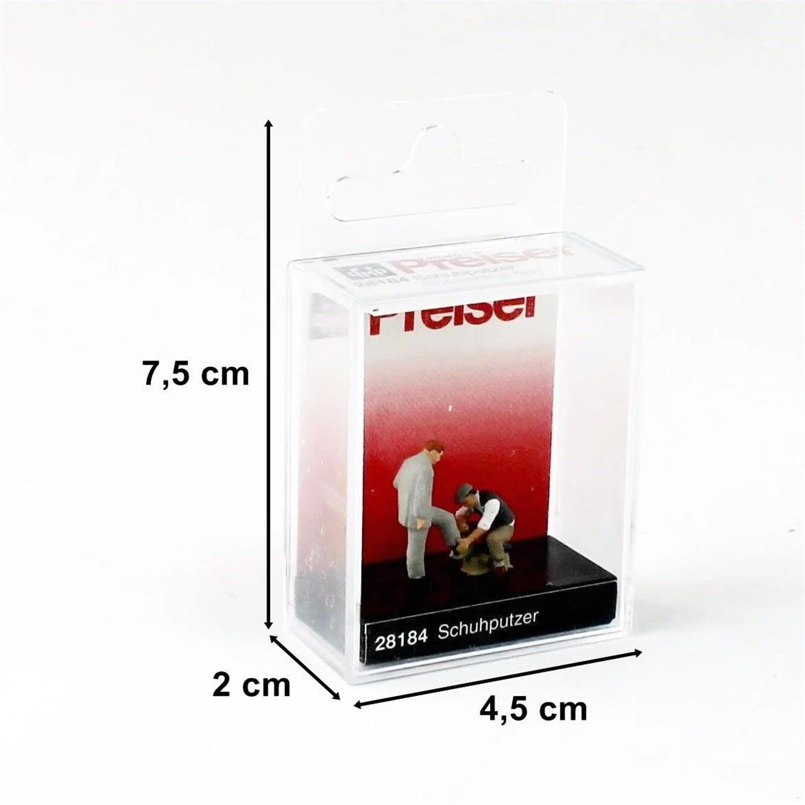 Preiser 28184 1/87 Ölçek Ayakkabı Boyacısı ve Müşterisi Figürü