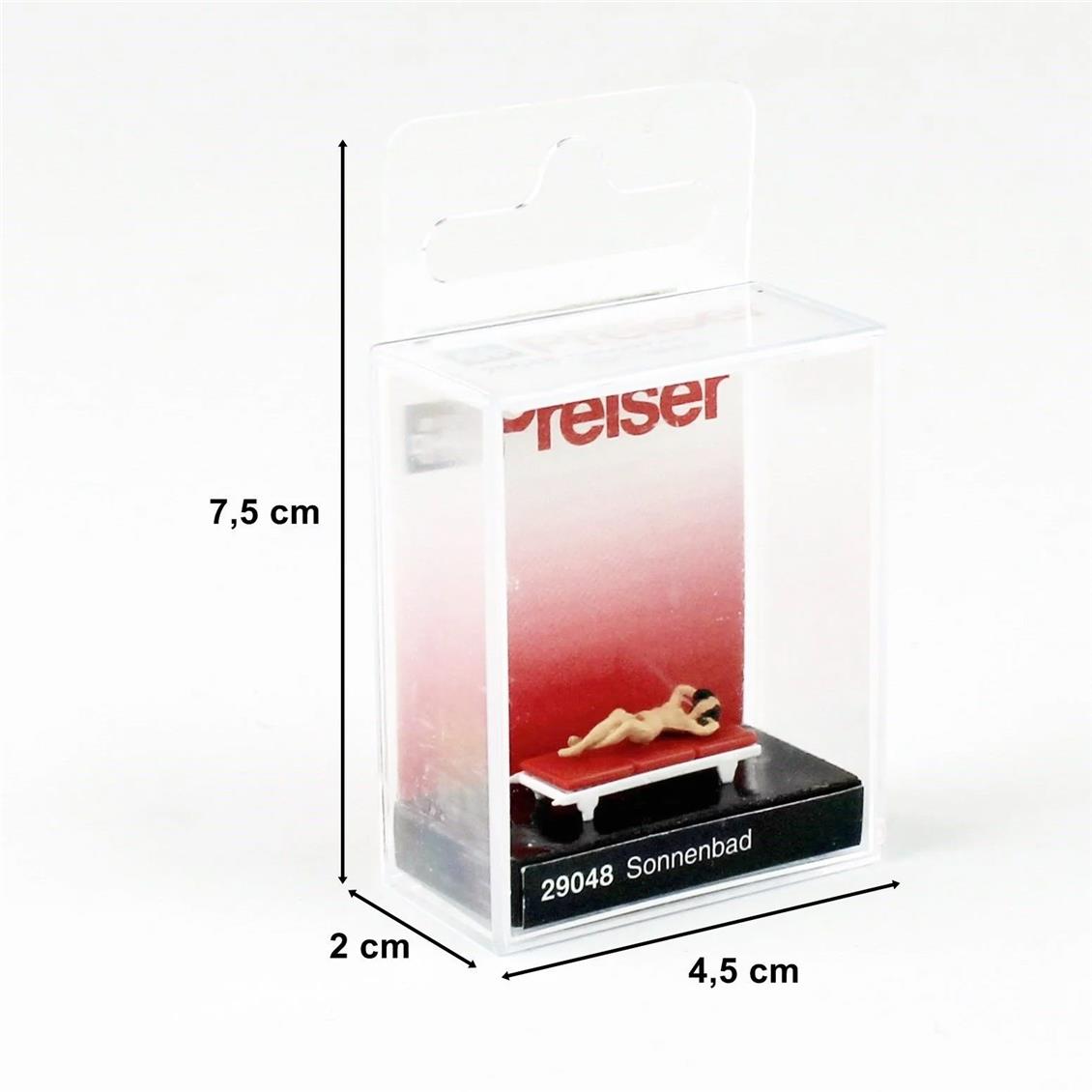 Preiser 29048 1/87 Ölçek Sezlongda Güneşlenen Kadın Figürü