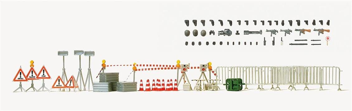 Preiser 31018 1/87 Ölçek polis aksesuar figürleri Figürleri