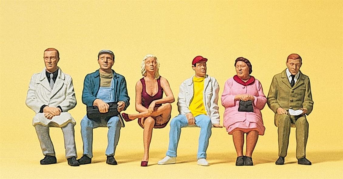 Preiser 45154 1/22,5 Ölçek sitzende reisende Figürleri