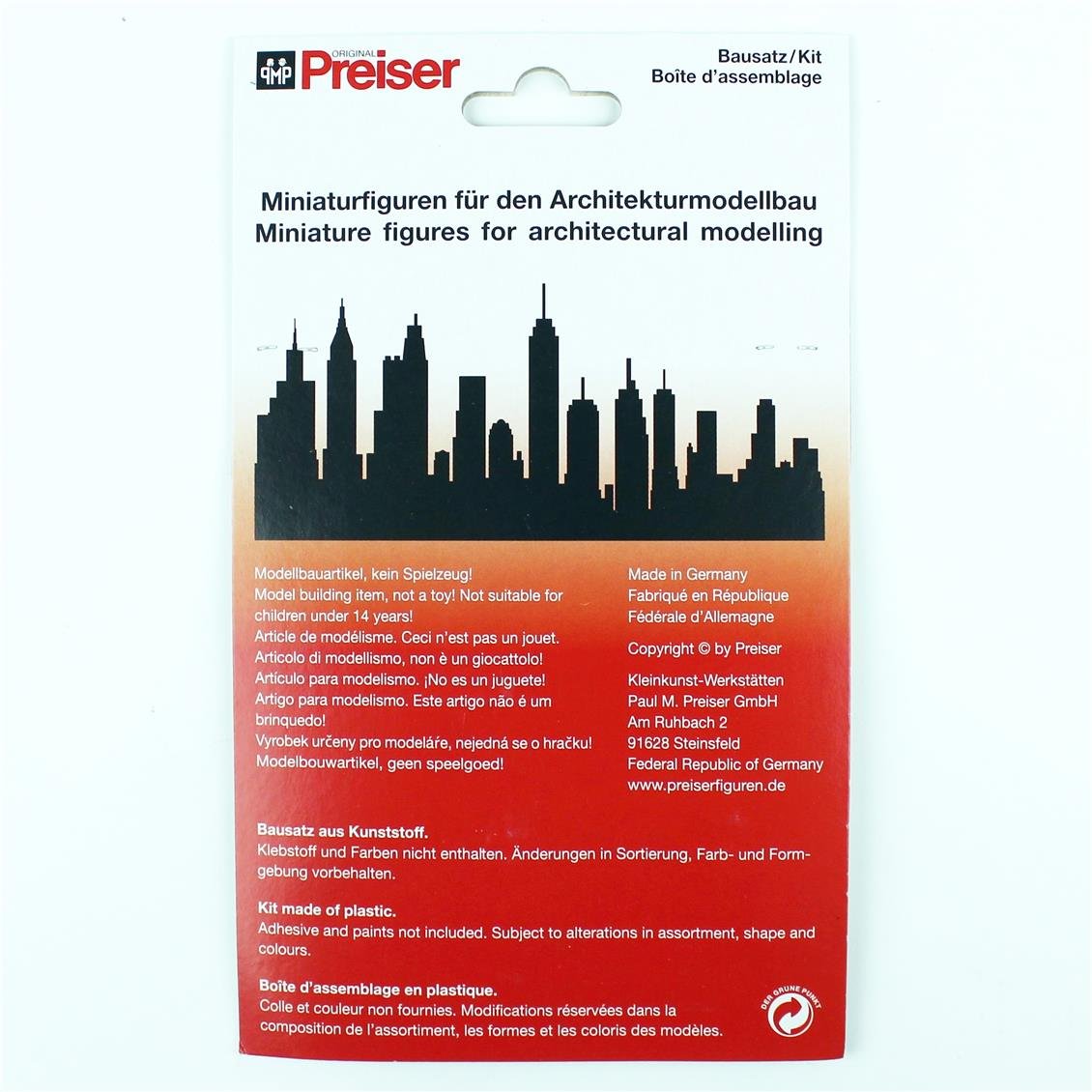 Preiser 80993 1/200 Ölçek, Ayakta Duran Yolcular, Boyasız Plastik Figürleri, 18 Adet