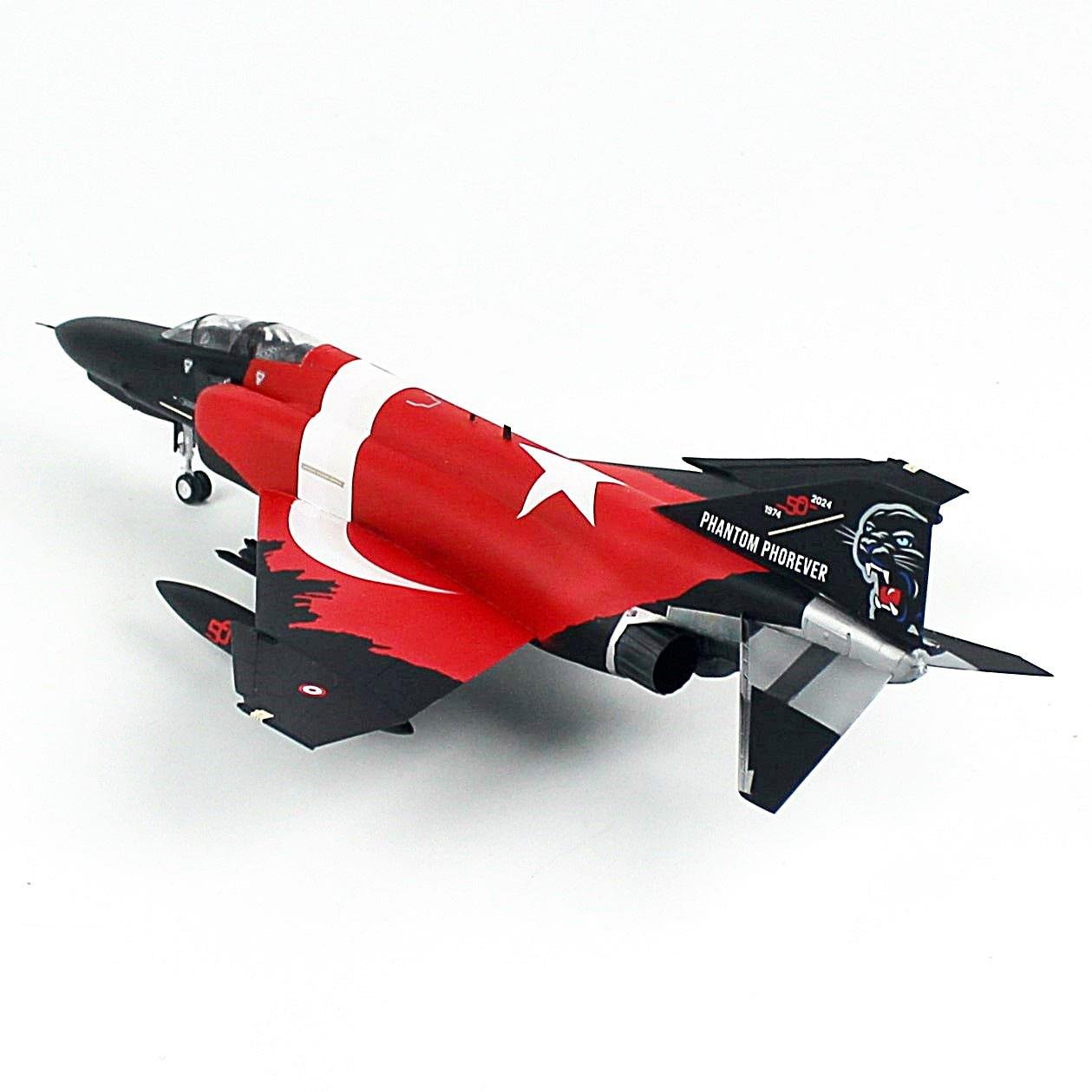 QD176 1/72 Ölçek, F-4E Phantom, 50. Yıl Decalli, Sergilemeye Hazır Savaşl Uçağı Modeli