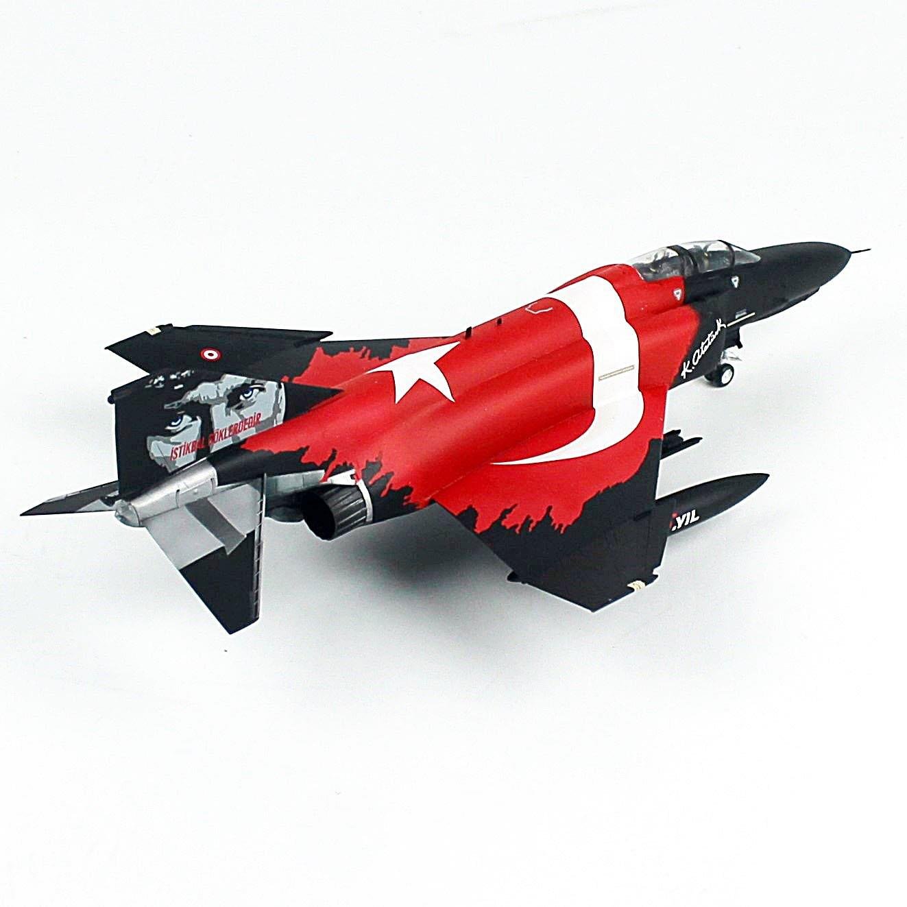 QD176 1/72 Ölçek, F-4E Phantom, 50. Yıl Decalli, Sergilemeye Hazır Savaşl Uçağı Modeli